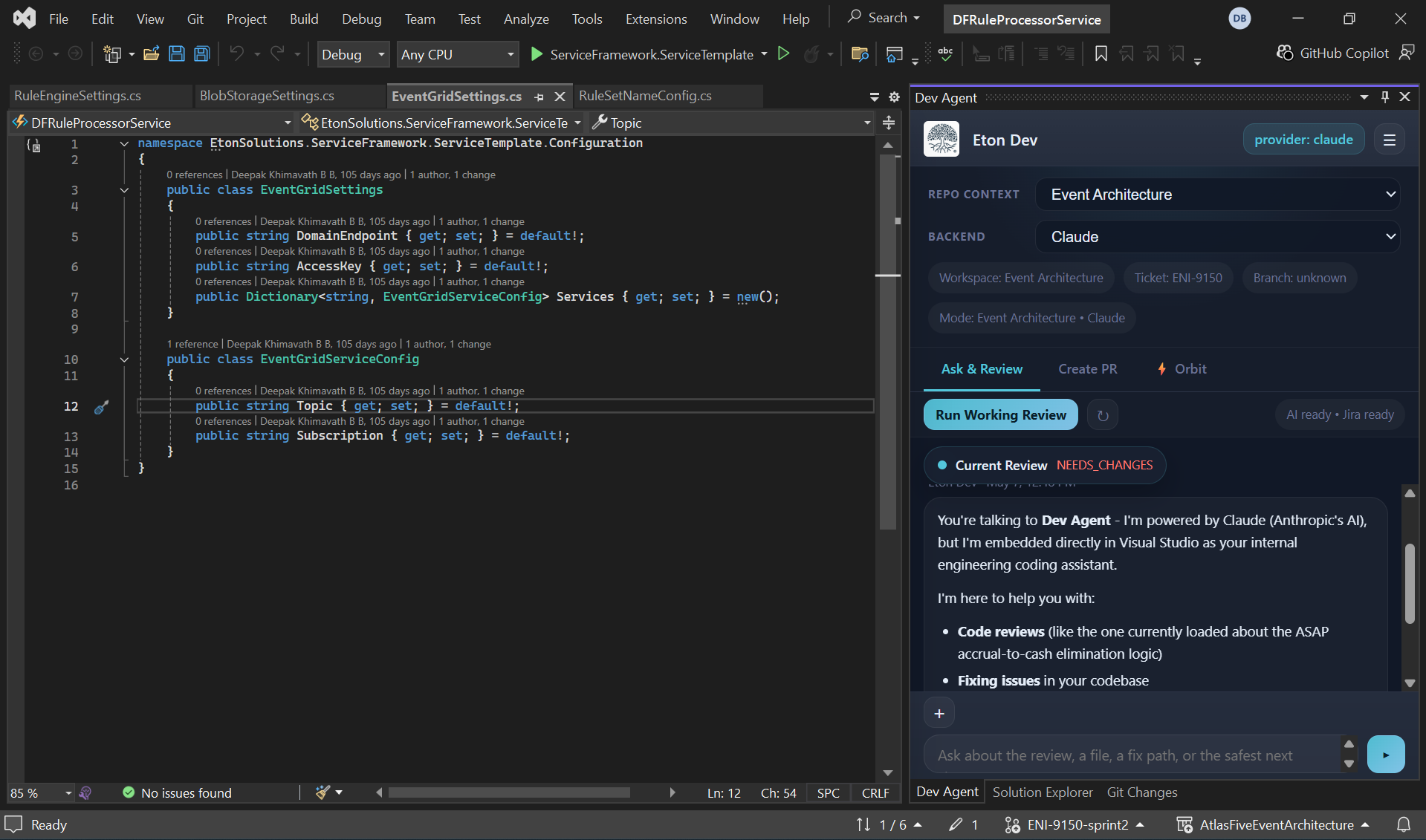 Eton Dev Visual Studio integration